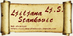 Ljiljana Stanković vizit kartica